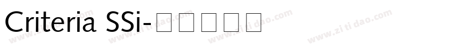 Criteria SSi字体转换